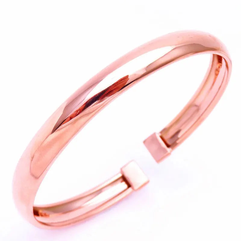 14K Rose Classic Glossy Bracelet Light Chinese Style Jewelry Gift
