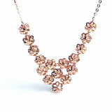 Purple Plated 14K Rose Flower Necklace Fine Jewelry