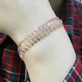 14K Rose Hollow Bracelet Women Charm Wedding Jewelry