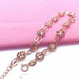 14K Rose Openwork Flower Bracelet, Romantic Wedding Jewelry Gift