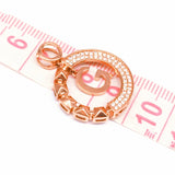14K Rose Gold Purple Crystal Necklace G Pendant Wedding Jewelry