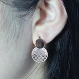 14K Rose Gold Openwork Earrings for Women