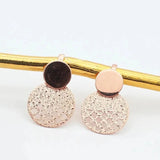 14K Rose Gold Openwork Earrings for Women
