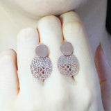 14K Rose Gold Openwork Earrings for Women