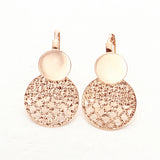 14K Rose Gold Openwork Earrings for Women