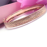 Purple 14K Rose Shining Charm Bracelet Wedding Engagement Women Accessories