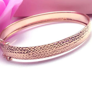 Purple 14K Rose Shining Charm Bracelet Wedding Engagement Women Accessories