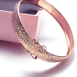Purple 14K Rose Shining Charm Bracelet Wedding Engagement Women Accessories