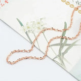 14K Rose Flower Charm Necklace for Women
