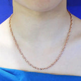 14K Rose Flower Charm Necklace for Women