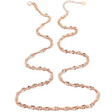 14K Rose Flower Charm Necklace for Women