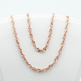 14K Rose Flower Charm Necklace for Women