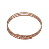 Rose Gold Beads Bracelet with Multilayer String for Women