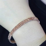 14K Rose Multilayer Beaded Bracelet