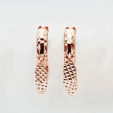 Purple 14K Rose Short Tassel Earrings Women Glamour Party Wedding Jewelry