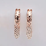 Purple 14K Rose Short Tassel Earrings Women Glamour Party Wedding Jewelry