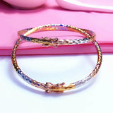 14K Rose Tricolor Bracelet For Women Light Engagement Jewelry