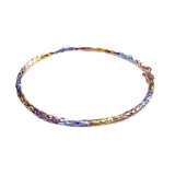 14K Rose Tricolor Bracelet For Women Light Engagement Jewelry
