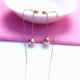 14K Rose Bead Earrings for Women - Party Wedding Jewelry Gift