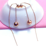 14K Rose Bead Earrings for Women - Party Wedding Jewelry Gift
