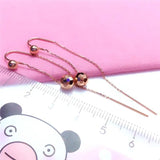 14K Rose Bead Earrings for Women - Party Wedding Jewelry Gift
