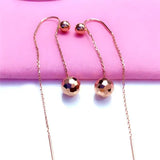 14K Rose Bead Earrings for Women - Party Wedding Jewelry Gift