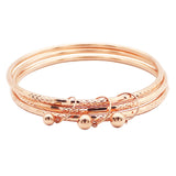 14K Rose Three Layer Ball Pendant Bracelet for Women