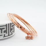 14K Rose Three Layer Ball Pendant Bracelet for Women