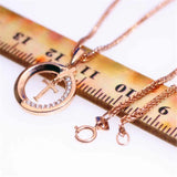 Rose Vintage Crystal Pendant Necklace for Women Classic Jewelry
