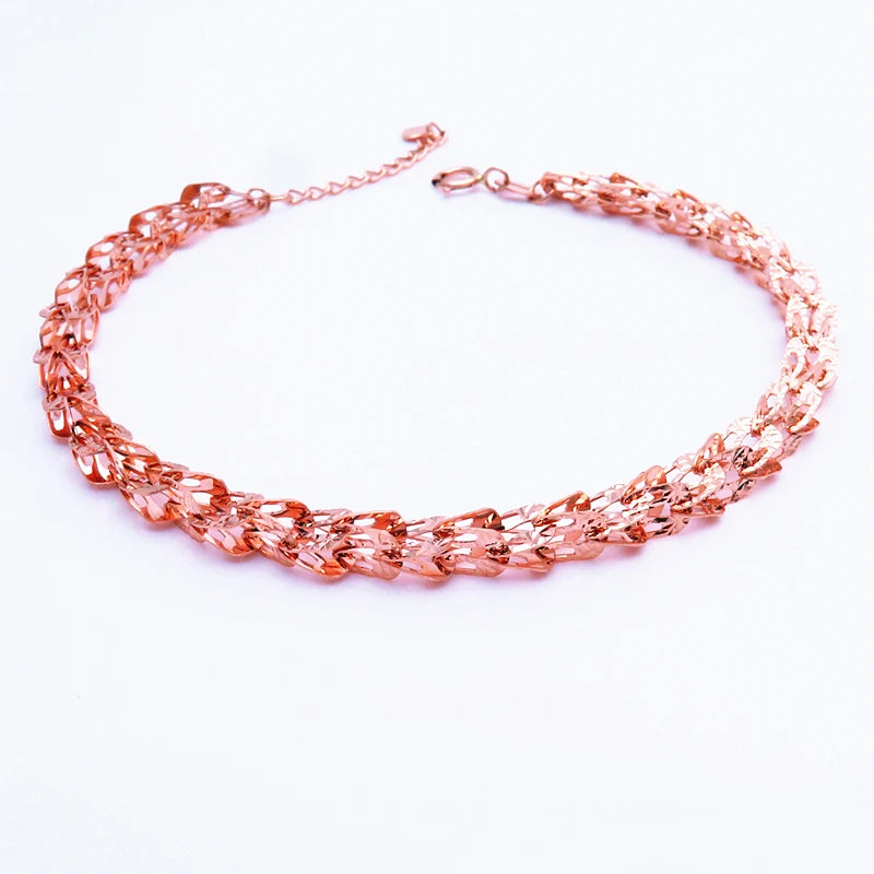 14k Rose Geometric Bracelet Ethnic Style Wedding Jewelry Gift