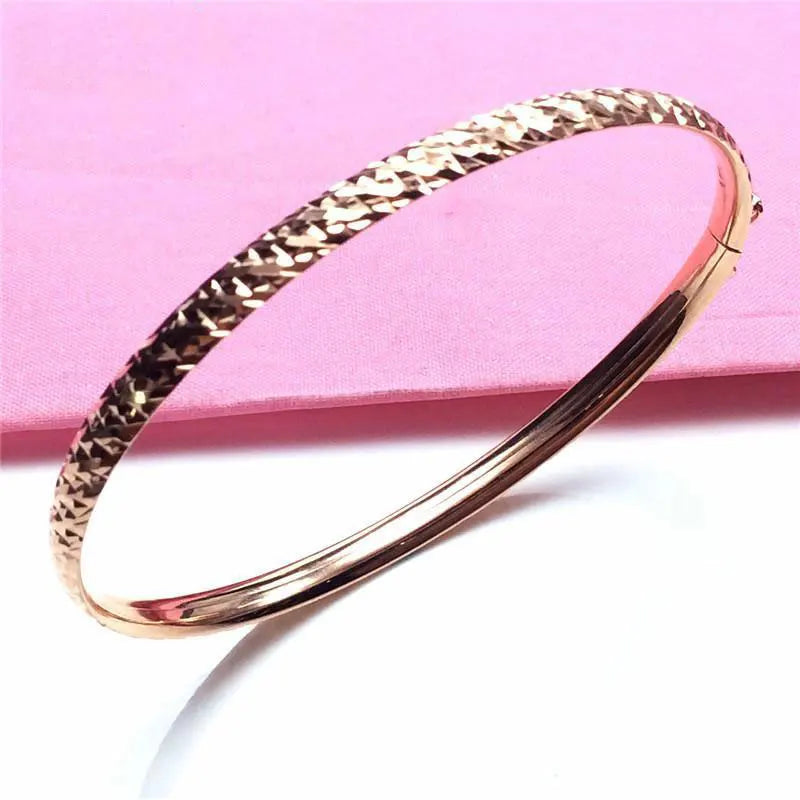 Purple 14k Rose Geometric Sparkling Bracelet for Women