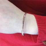Purple 14k Rose Geometric Sparkling Bracelet for Women