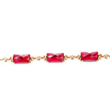 Purple Ruby Bracelet for Women 14k Rose Plated Jewelry