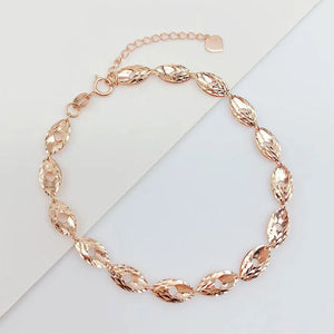 Purple Water Drops Bracelets for Women 14K Rose Jewelry Gift