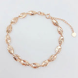 Purple Water Drops Bracelets for Women 14K Rose Jewelry Gift