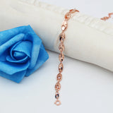 Purple Water Drops Bracelets for Women 14K Rose Jewelry Gift