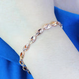 Purple Water Drops Bracelets for Women 14K Rose Jewelry Gift