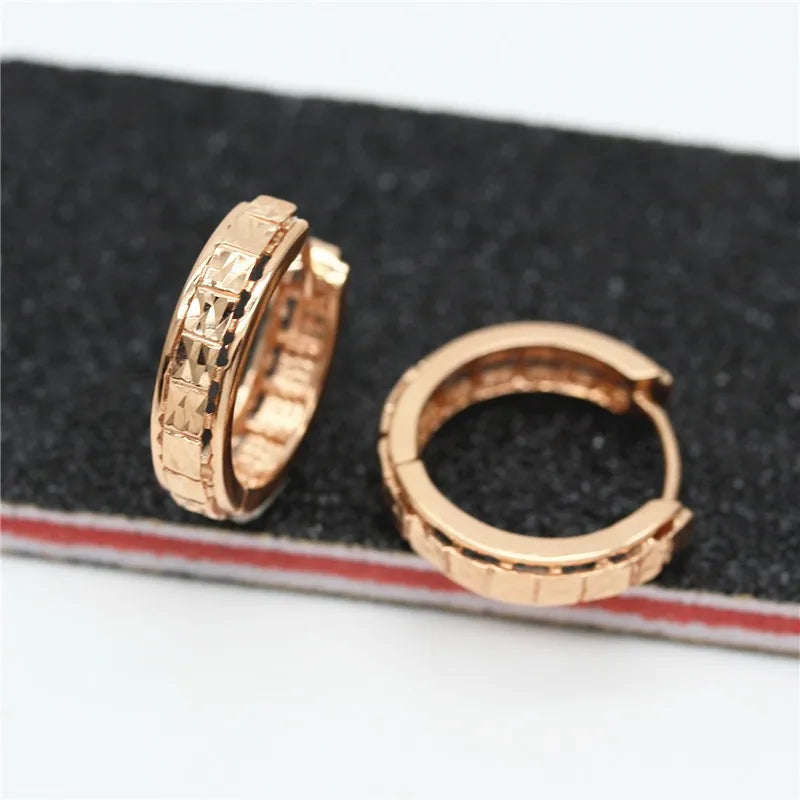 Rose Gold Plated Classic Hoop Earrings for Women