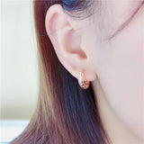 Rose Gold Plated Classic Hoop Earrings for Women