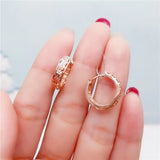 Rose Gold Plated Classic Hoop Earrings for Women