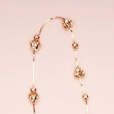 Purple Soft Chain Heart Bracelet 14K Rose Plated Romantic Gift