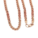 Plated 14K Rose Purple Necklace Men Women Chain Party Jewelry