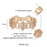 Rose Bracelet Bangle for Women - Cut Out Carved Flowers Vine Oval Wristband