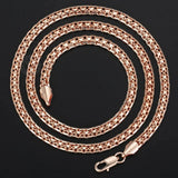 Rose Necklace Bismark Hammered Link Chain 5mm GN452A