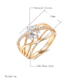 Rose Large Zircon Heart & Arrow Cut Stone Ring