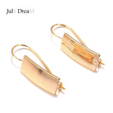 Rose Long Pendant Earrings Classic Large Glossy Wedding Jewelry