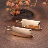 Rose Long Pendant Earrings Classic Large Glossy Wedding Jewelry