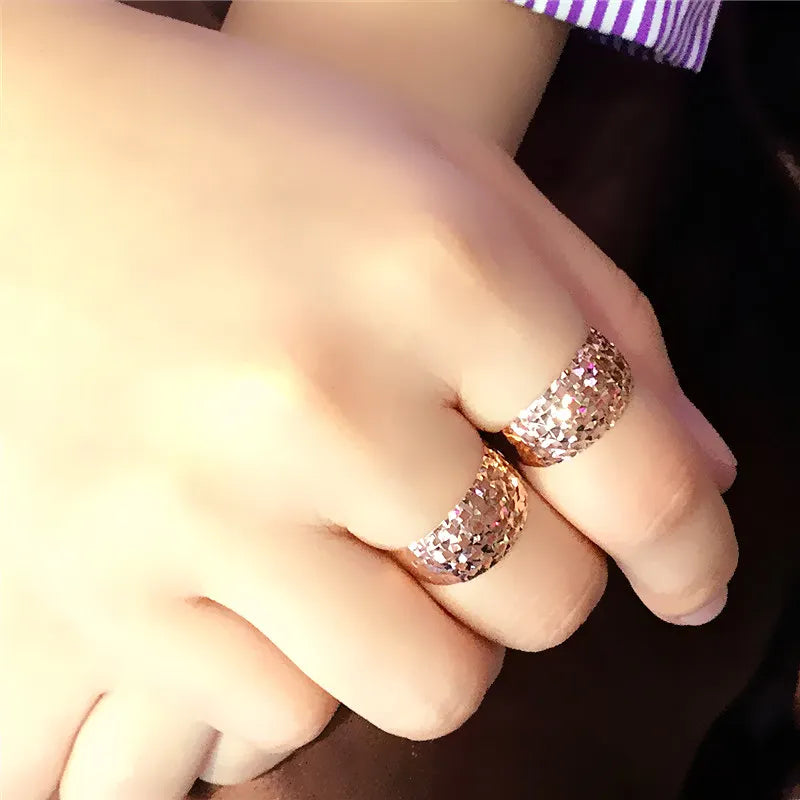 14K Purple Rose Vintage Wedding Rings for Couples