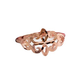 Purple Rose Flower Ring for Women - Hollow Design, Wedding & Party Jewelry