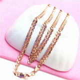 Purple Chunky Necklace 14K Rose Plated Chain Palace Delicate Accessories